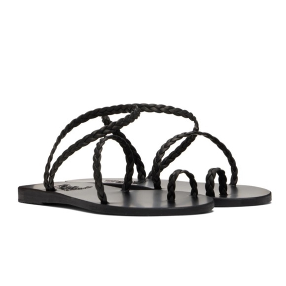 Ancient Greek Sandals Shoes - ANCIENT GREEK SANDALS Black Eleftheria Sandals Sz 37